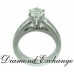 2.41 CT Round Cut Diamond Engagement With Wedding Band